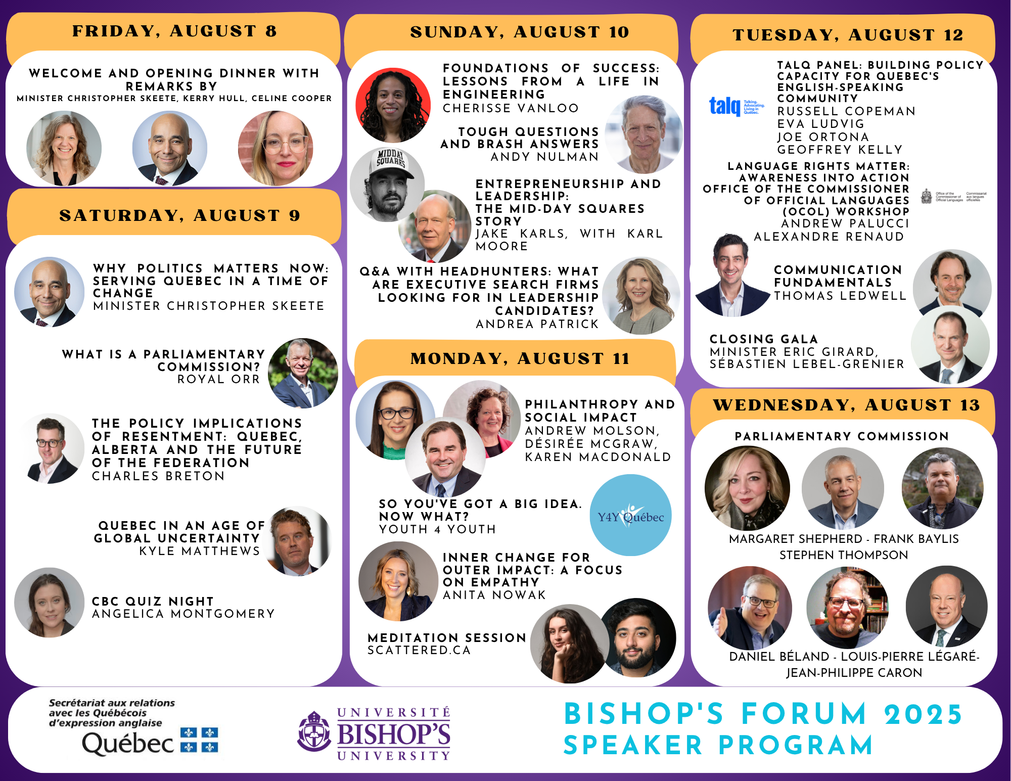 Bishop's Forum 2025 Program